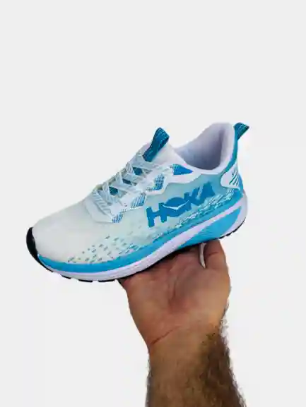 کتونی کفش اسپرت  hoka هوکا رنگ آبی فیروزه ای کد 164